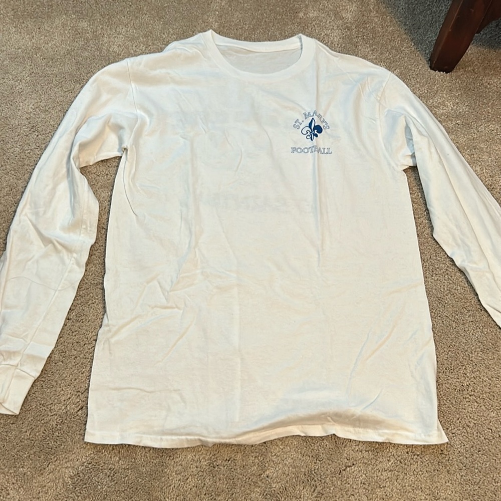 St. Mary’s Cotton long sleeve T-shirt in white